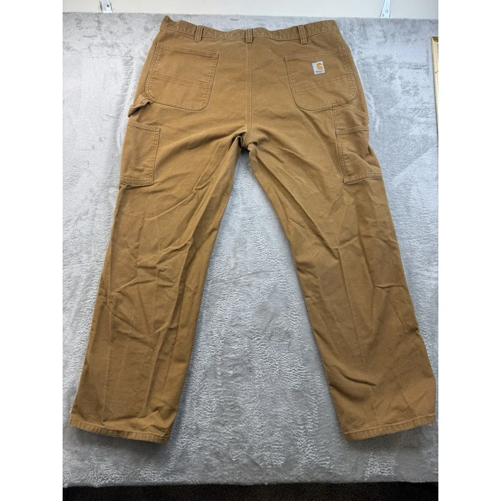 Carhartt 103279 211 Rugged Flex Relaxed Fit Duck Work Pants 42x32 Brown Distress